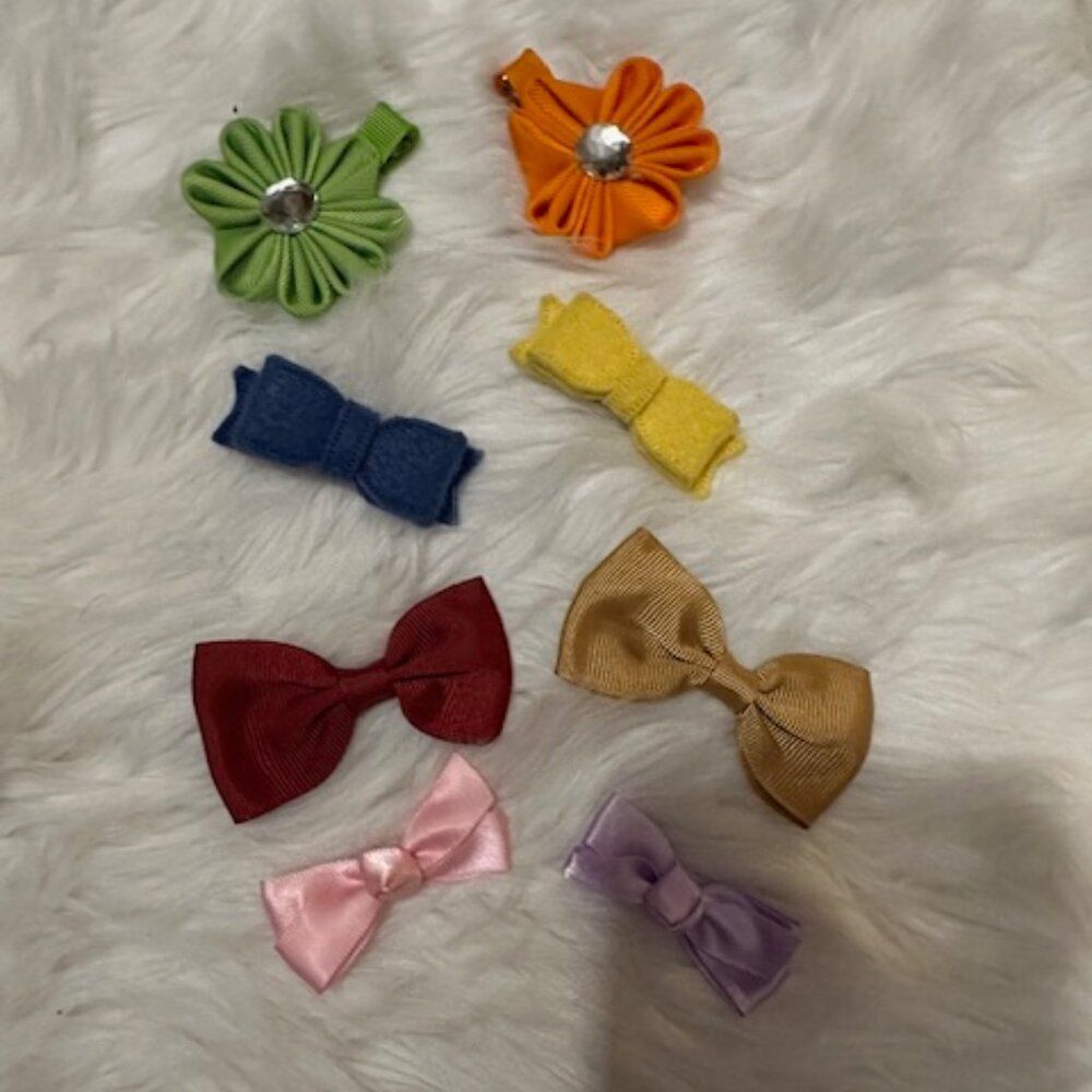 Bundle (8) of Variety Styles of 2" & 3" Bows   8183  Handmade NWT Boutique